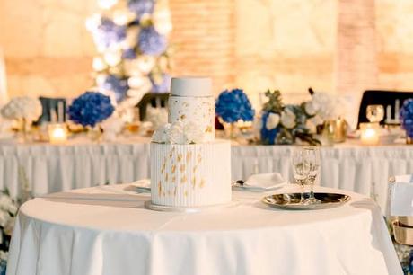 Ivory Blue Floral Dream Wedding Athens Greece