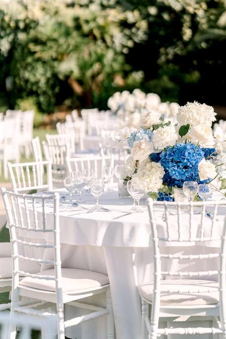 Ivory Blue Floral Dream Wedding Athens Greece