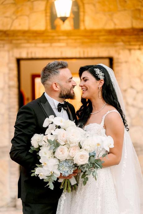 Ivory Blue Floral Dream Wedding Athens Greece