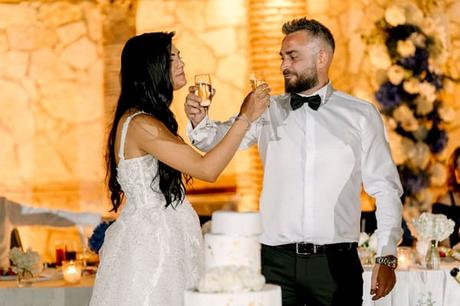 Ivory Blue Floral Dream Wedding Athens Greece