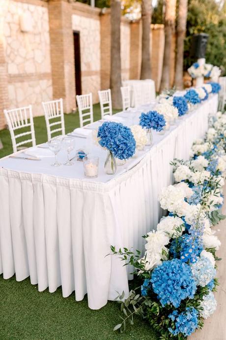 Ivory Blue Floral Dream Wedding Athens Greece