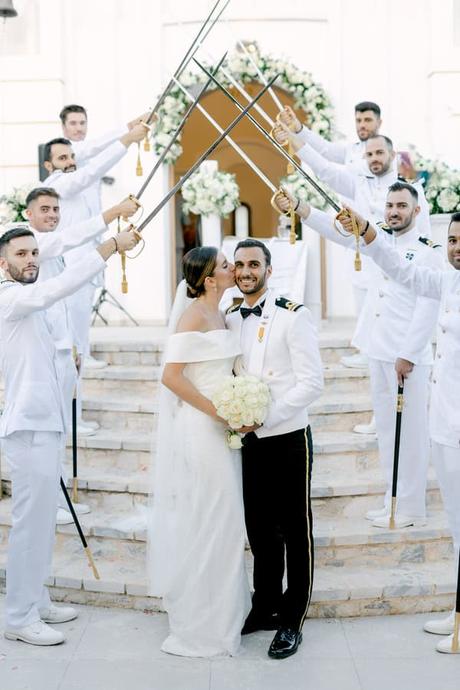Romantic Military Wedding Athens Elegant Details