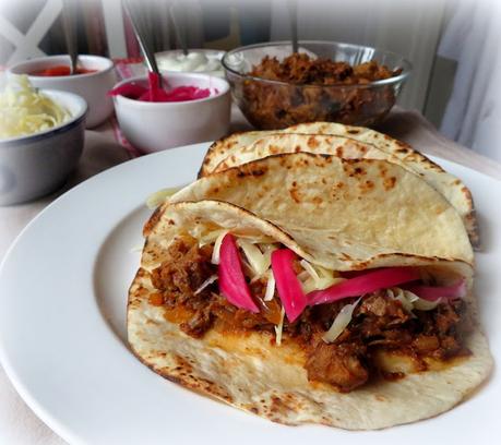 Beef Barbacoa Tacos with Quick Pickled Onions