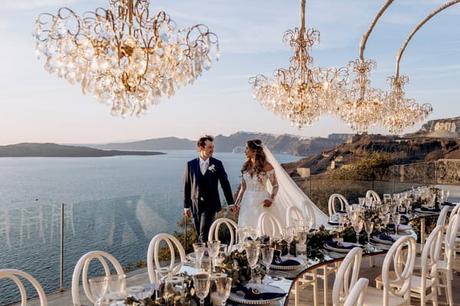 A dreamy Santorini wedding with timeless elegance | Scarleth & Nikolaos Dreamy Santorini Wedding With Timeless Elegance