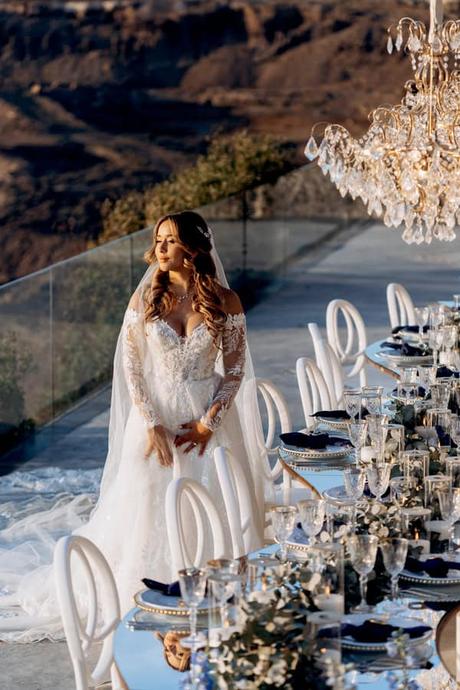 A dreamy Santorini wedding with timeless elegance | Scarleth & Nikolaos Dreamy Santorini Wedding With Timeless Elegance