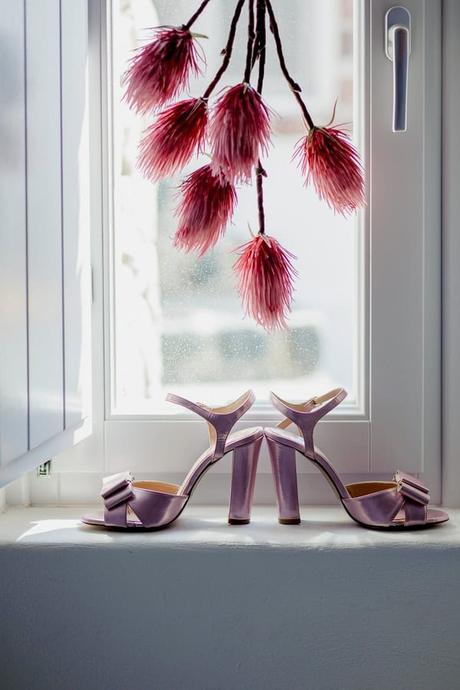 Romantc Summer Wedding Santoriny Lilac Ivory Roses