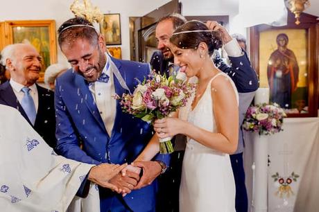 Romantc Summer Wedding Santoriny Lilac Ivory Roses