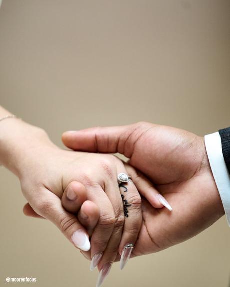 real wedding jazmine escobar and carlos washington jr hands rings