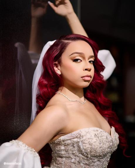 real wedding jazmine escobar and carlos washington jr arch aisle bride dress portreit