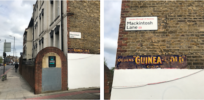 Another vitreous enamel sign is missing in Hoxton