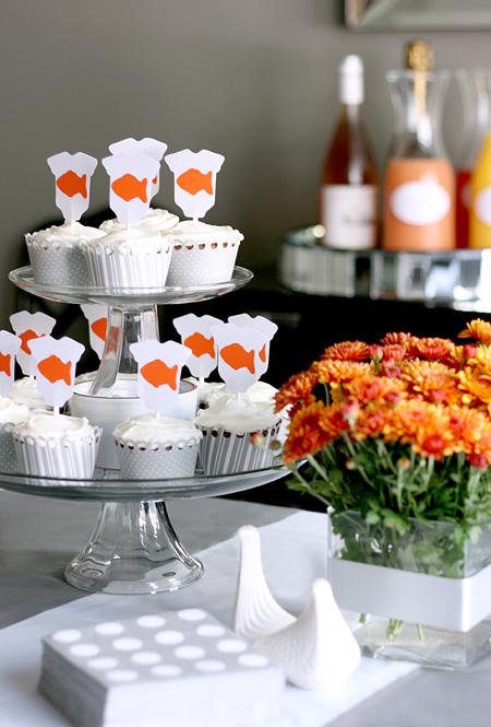 BABY SHOWER PICS: Gray/White/Orange