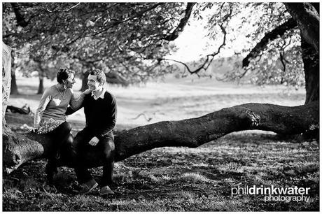 Engagement ..  in the autumn sunset..