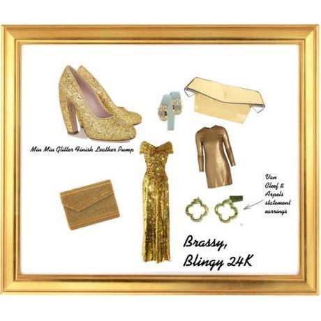 Tuesday Shoesday: Brassy, Blingy 24K