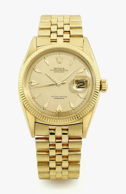 Rolex,18K yellow gold, automatic center seconds, “Datejust”, Chancellor of the Federal Republic of Germany, Konrad Adenauer