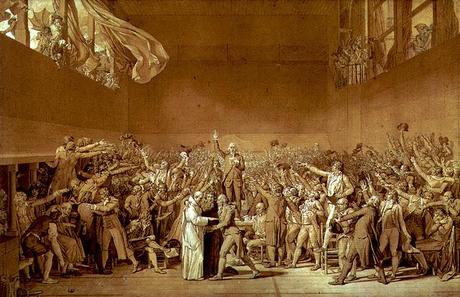 Jacques-Louis David, The Tennis Court Oath [1791]