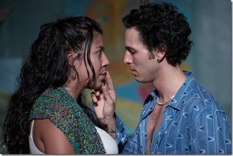 Jasmin Cardenas (Marina) and Nicolas Gamboa (Karim) in UrbanTheater's Beauty of the Father by Nilo Cruz
