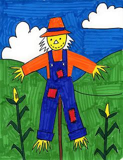 Scarecrow Marker Drawing