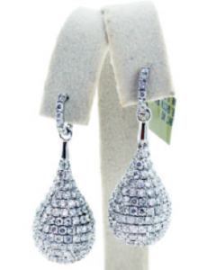 Feature Friday: White Gold and Diamond Pave Raindrop Earrings