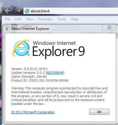 Internet Explorer 9 IE9