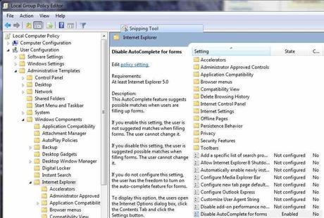 Windows 7 GPEdit Internet Explorer 9 Security Harden