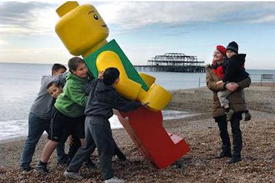 Giant Lego Man Washes Up On Florida Beach