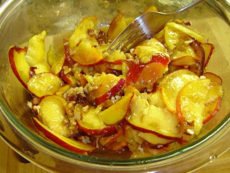 Peach, Pecans and Cinnamon Cake