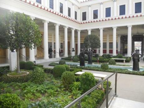 Inner peristyle courtyard of Getty Villa Malibu