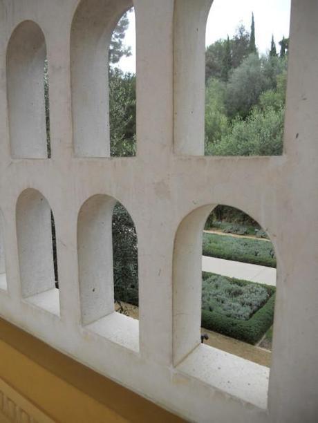 Outer Peristyle Window to Herb Garden at the Getty Villa