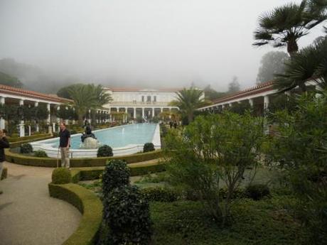 outer peristyle of getty villa malibu