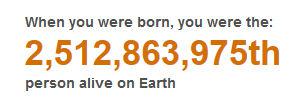 7 Billion People And You: What's Your Number?