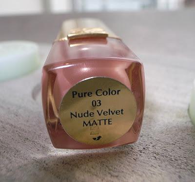 Estee Lauder Pure Color Matte Lipstick in Nude Velvet 03, Swatches & Review