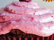 November Cupcake: Chocolate Cake with Cranberry Cream Cheese Frosting