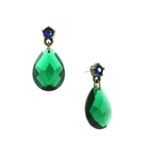 emerald teardrop earrings