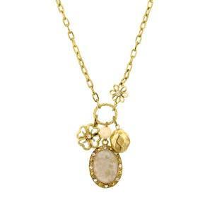 Retro Floral long pendnat charm necklace