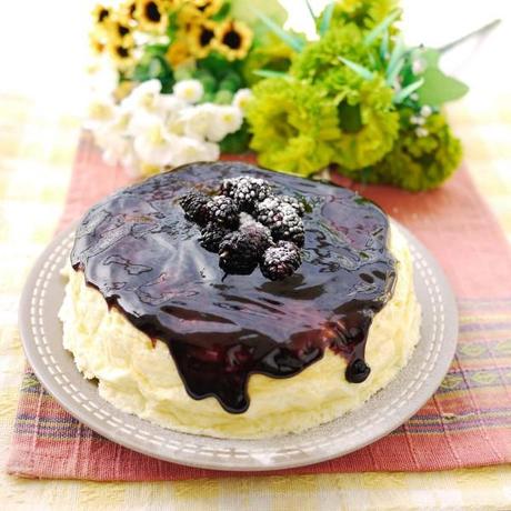 Blackberry Japanese Cheesecake