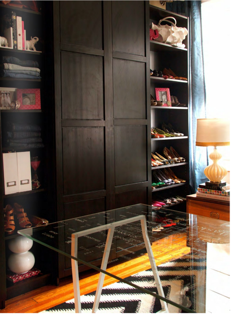A master bedroom turned into an amazing closet/dressing room