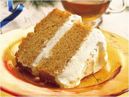 Pumpkin Angel Food Cake With Ginger Cream Filling