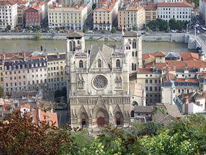 Cathédrale Saint Jean. french in Lyon France.