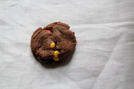 Food: Double Chocolate Peanut Butter Reese’s Pieces Cookies.
