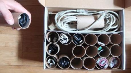 cable storage, savvy brown, diy, organzation, home office, cable management