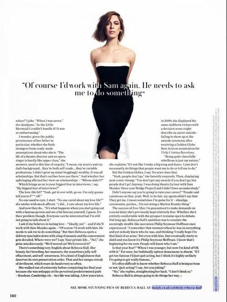 Rebecca Hall For InStyle UK May 2013