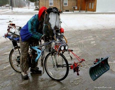 bicycle snow plow