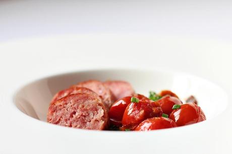 Salsiccia with braised tomatoes & garlic #159