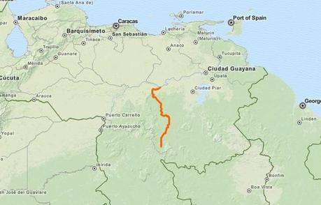 Caura river, Bolívar State, Venezuela (OSM)