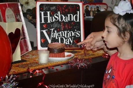 Valentines Day Celebration 2014 with kid and  hubby  -  FOTD & OOTD and celebration pictures