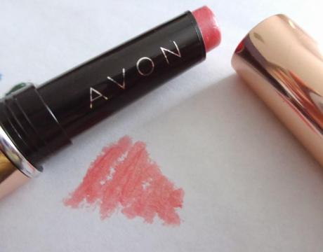 Review and Swatches: Avon Glazewear Silky Shine lipstick in Coral Bliss