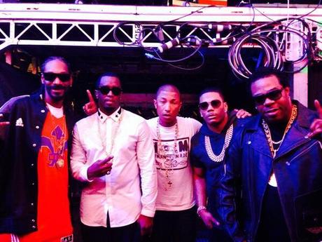 Video: Pharrell Opens NBA All-Star Game w/ Diddy x Snoop Dogg x Busta Rhymes x Nelly