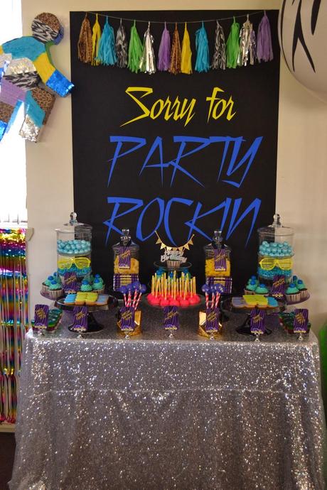 LMFAO 'shufflin' themed 7th birthday party by Candy Chic