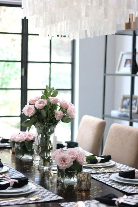 Dinner Party Table Black White Pink Gold Paperblog,Small Space Gardening Tips