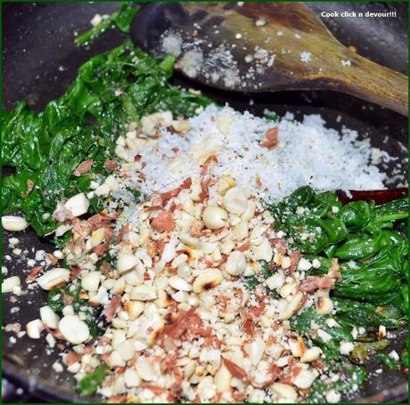 Spinach stir fry